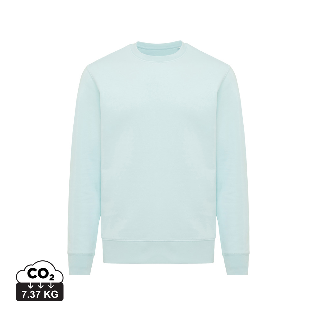 Sweater publicitaire unisexe à col rond coton bio Etosha Iqoniq crushed mint